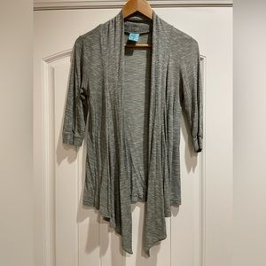 Cardigan Elbow Length Sleeves Lightweight Green Business Casual